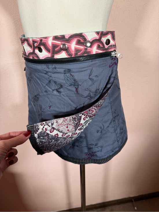 Vintage Y2K Arena Ibiza Bohemian Utility reversible mini skirt belt Adjustable main image 6